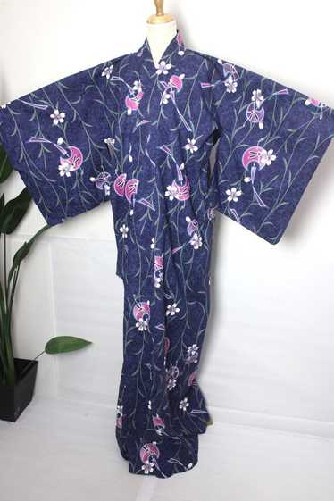 Japanese blue yukata, summer - Gem