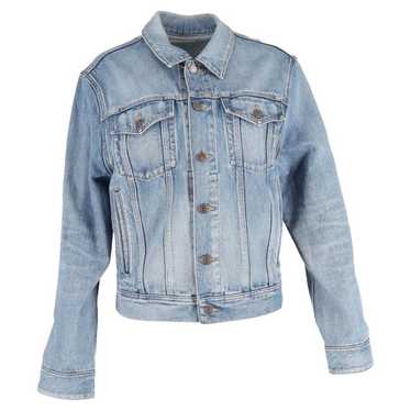 ジャケット CELINE light blue cotton jacket TRUCKER JACKET IN COTTON DENIM - WESTERN BLUE LIGHT STONE