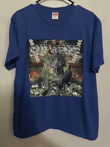 【USED】 supreme t-shirt dragon M black Supreme Mobb Deep Dragon Tee Black 2XL Rap Drop a Gem on 'Em