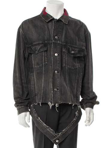 ジャケット・アウター BALENCIAGA 2017 BLACK DENIM JACKET Balenciaga washed-denim button-up Jacket | Black | FARFETCH