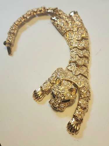 Vintage articulated rhinestone panther - Gem