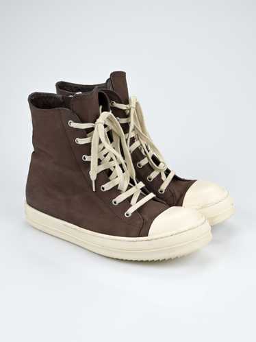 靴 Rick Owens mainline ramones suede Size 12/45 Rick Owens Mainline Ramones - Dark Dust/ Milk