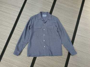 トップス wacko maria CHECK OPEN COLLAR SHIRT XL Wacko Maria Men's Type-1 Ombre Check Open Collar Shirt in