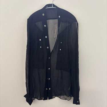 ジャケット・アウター Rick Owens 22SS LEATHER LARRY SHIRTS Rick Owens Girdered Larry Shirt Jacket in Black | SVD