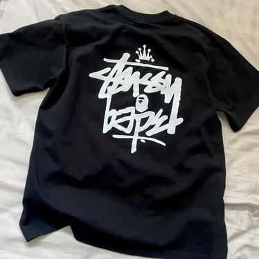 ステューシーＸベイプコラボ Mサイズ Bape x stussy black - Gem