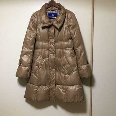 BURBERRY BLUE LABEL 裏地チェック ライダースジャケット 38 Burberry Blue Label Faux Leather Riders Jacket Beige Check