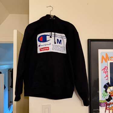 【古着】supreme champion hoodie Lサイズ　navy Supreme Champion Hooded Sweatshirt Navy Men's - FW16 - US