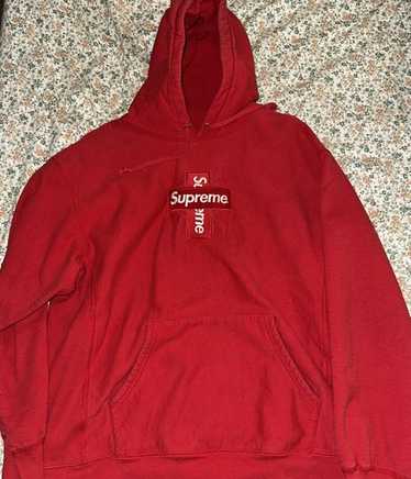Supreme Cross Box Logo Hooded Red シュプリーム フーディ ロゴ Supreme Cross Box Logo Hooded Sweatshirt (FW20) - $168