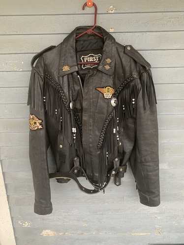 vintage western fringe ハラコ　ライダース　ジャケット vintage western fringe ハラコ ライダース ジャケット