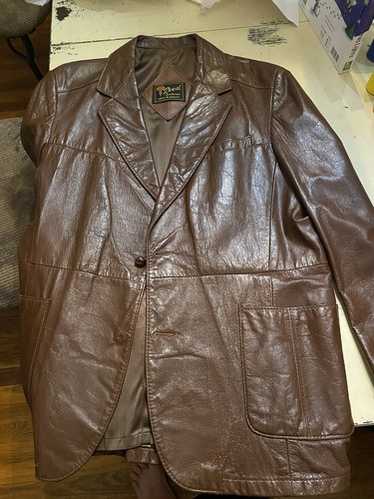 Reed Sportswear R42 ブラウン茶色レザージャケット Vintage Reed Sportswear Leather Jacket Men's 42 Brown Coat