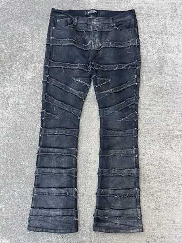 VALABASAS JEANSスキニー 38 ダメージ加工 VALABASAS ダメージ加工 スキニージーンズ