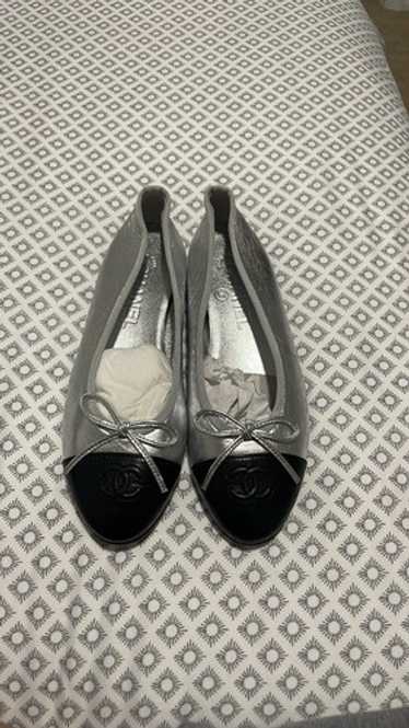 Chanel ballet flat silver - Gem