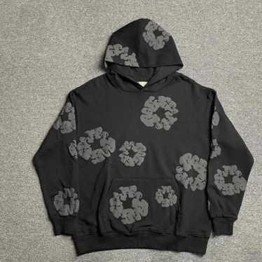 Denim Tears★Wreath カンガルーポケットフーディー Black Denim Tears Cotton Wreath Hoodie Black Monochrome Men's