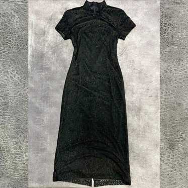 JESSICA HOWARD 黒ベロアドレス 80s-90s USA Jessica howard vintage black - Gem
