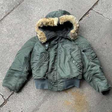 AVIREX 80s archive n2b fur jacket y2k 平成 Avirex flight jacket n2b - Gem
