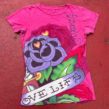 Ed hardy pink tee - Gem