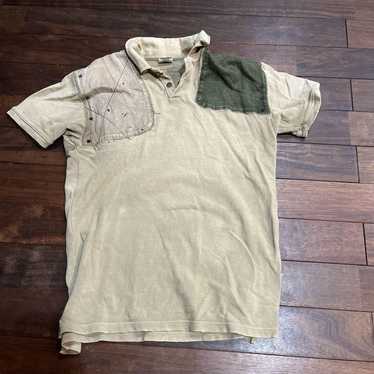 トップス Kapital Over size Cotton Polo Shirt KAPITAL Pique Box Polo Shirt in Green | SVD USA