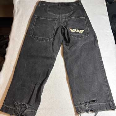 未使用00s GAME TIME リジッド ブラックバギージーンズ B系JNCO 極太デニム 新色 クラシック B系 男女 ジーンズ ストリート
