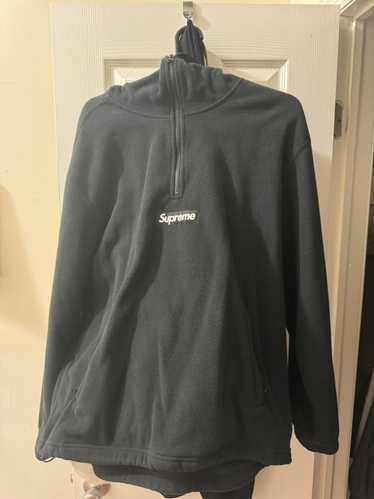【SUPREME】POLARTEC FACEMASK HALF ZIP HOODIE BLACK 24FW Supreme Polartec Facemask Half Zip Hooded Sweatshirt (FW24