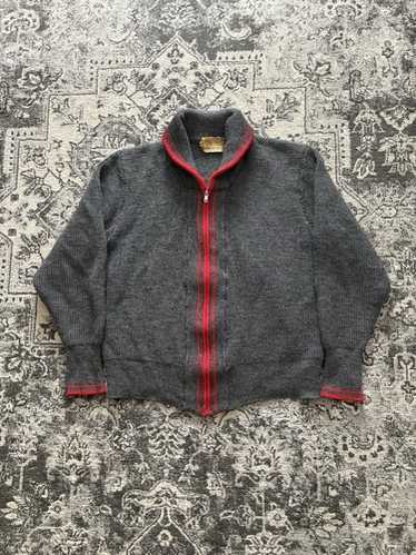 トップス 60s SKOOKUM shooting cardigan SKOOKUM 60S Shooting Cardigan S Wool Bordeaux MIT Zip