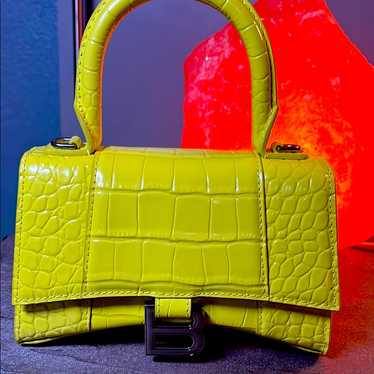 【BALENCIAGA】 HAND BAG YELLOW Balenciaga mini city bag in highlighter yellow | eBay