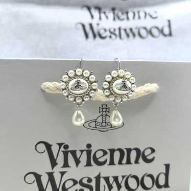 Vivienne Westwood｜ (HEATHER STUD EARRINGS (6201036R 01P Heather Stud Earrings Platinum/Lavender – AgathaBoutiqueLtd