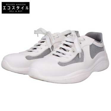 極美品 SS1990's PRAD SPORT ARCHIVE SNEAKER Pearl / Silver Patent leather and technical fabric Prada