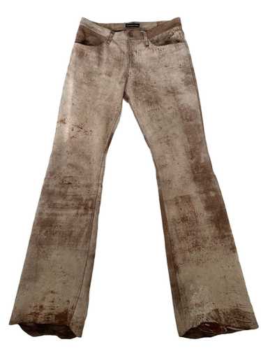 パンツ 00s archive yasuyuki ishii sarouel pants DESTRUCTION LEATHER PANTS | YASUYUKI ISHII