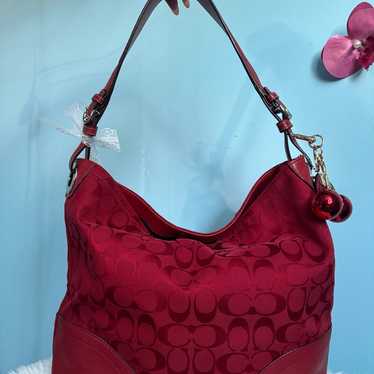 Coach red signature hobo - Gem