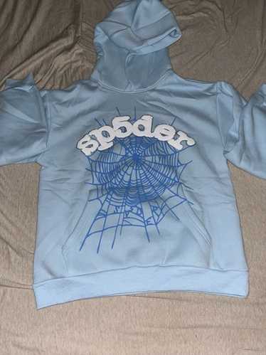 sp5der 水色 確実正規品 Sp5der Hoodie Sky Blue Real Vs Fake | TikTok