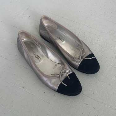 靴 CHANEL Coco Mark Ballerina SILVER BLACK 靴 CHANEL Coco Mark Ballerina SILVER BLACK CHANEL Coco Mark