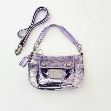 バッグ Coach Purple Poppy Sequins Bag Rare Coach Poppy Sequins Groovy Shoulder Handbag | Coach Handbags