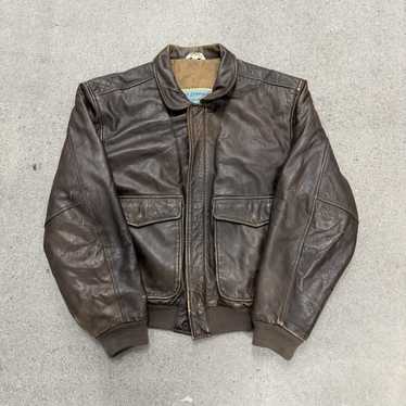 AEROPOSTALEレザージャケット Vintage Aeropostale Leather Jacket 44 Flight Patches Aviator