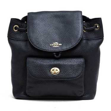 最終値下げ【美品】COACH Mini Billie Backpack 黒 COACH Pebbled Leather Billie Backpack Midnight One Size