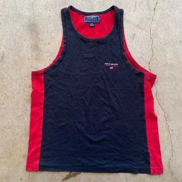 【vintage】POLO SPORT タンクトップ 黒 M USA製 90s 90年代 90s ポロスポーツ ラルフローレン 黒 ブラック