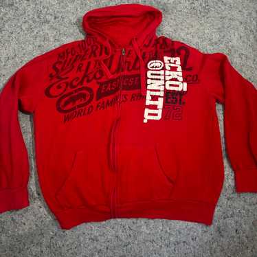 Eckō Unltd ナイロン　セットアップ　フード収納　赤　LL Vintage Ecko Unltd. Adults XL Red/Black Winter Coat Jacket