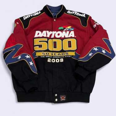 [00s NASCAR] DAYTONA 500 レーシングジャケット 2XL Men's Daytona International Speedway Checkered Flag Sports