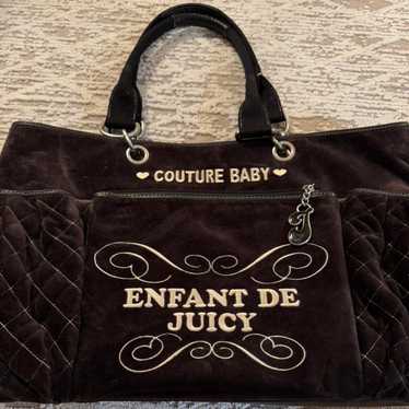 アメリカ LA JUICY COUTURE マザーズバッグ 黒 オムツ替シート付 ファッション通販】 アメリカ LA JUICY COUTURE マザーズバッグ