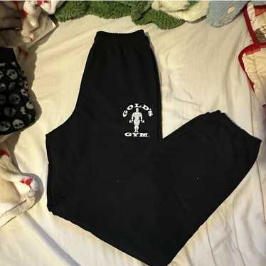 【超希少】90s〜00s GOLD'S GYM sweat pants USA製 Vintage 90s Golds Gym Parachute Bodybuilder Workout Pants L