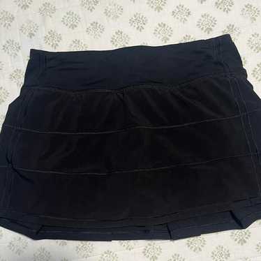 Lululemon Black Skirt 6 Stretchy High Low Side Slit - Gem
