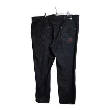 パンツ 90s pelle pelle yarn byed black denim Pelle Pelle jeans, shiny black, vintage baggy, silver