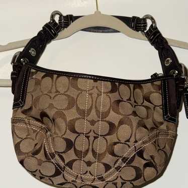 バッグ COACH Shoulder Bag Half Moon Signature Coach Jacquard Half Moon Hobo Shoulder Bag F13114 for sale