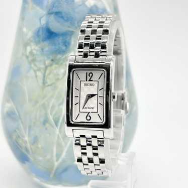1F20-5080 カットガラス ゴールド クォーツ 腕時計 SEIKO Seiko Watch Women 15mm Gold Dial Gold Tone Rectangle Bangle