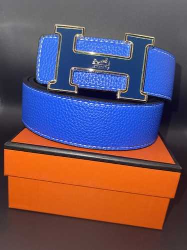 Hermes blue leather belt - Gem