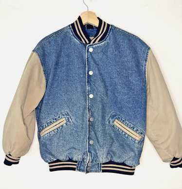 ジャケット・アウター 1990s old gap varsity cotton jacket Vintage gap denim varsity - Gem
