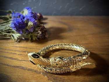 Vintage 1970s snake bangle - Gem