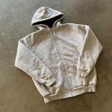 90s Carhartt zip hoodie　グレー　アクティブジャケット Carhartt Sweatshirts: Men's K288 E20 Grey Midweight Hooded