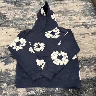 DENIM TEARS 刺繍ロゴパーカー ネイビー Denim Tears The Cotton Wreath Sweatshirt パーカー フーディ