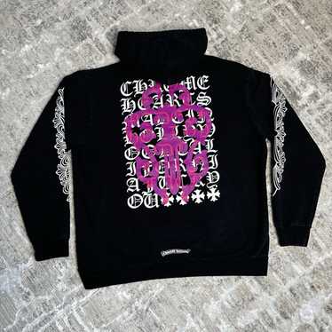 【CHROME HEARTS 】Eye Chart Pink Dagger Tee 長袖 ロンT Chrome Hearts Eye Chart Dagger Longsleeve T-shirt White/Pink