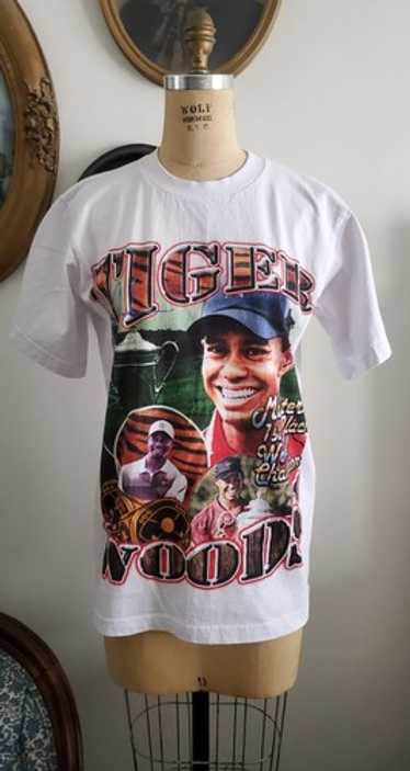 Tiger Woods Tシャツ GILDAN ヘビーコットン 古着 Y2K Tシャツ 古着 90s Y2K ギルダン Gildan アニマル 鳥 オウム